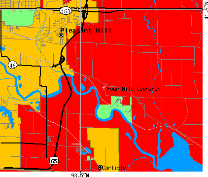 Four Mile township, IA map