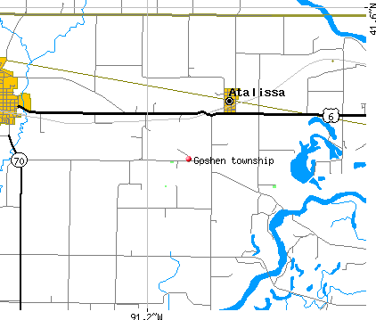 Goshen township, IA map