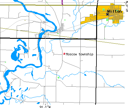 Moscow township, IA map