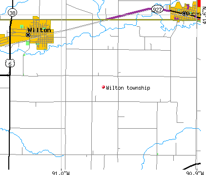 Wilton township, IA map