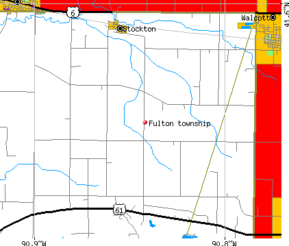 Fulton township, IA map