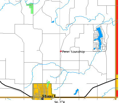 Penn township, IA map