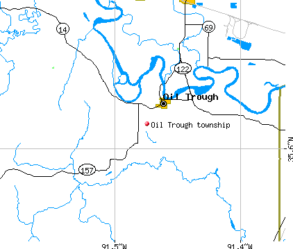 Oil Trough township, AR map