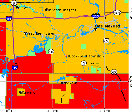 Bloomfield township, IA map