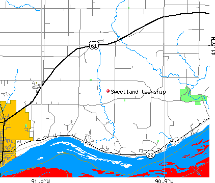 Sweetland township, IA map