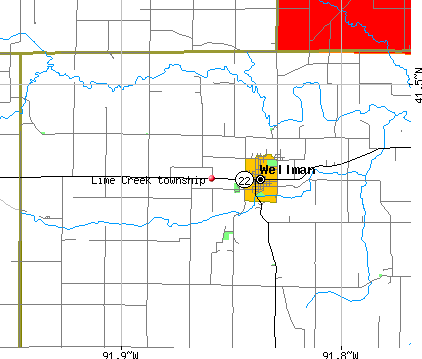 Lime Creek township, IA map