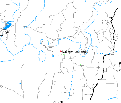 Walker township, AR map