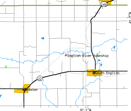 English River township, IA map