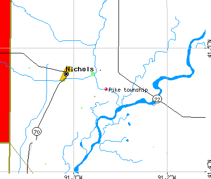 Pike township, IA map