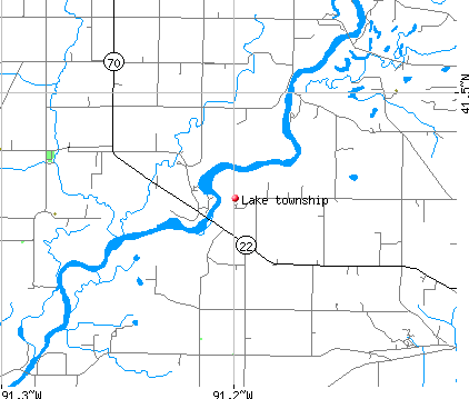 Lake township, IA map