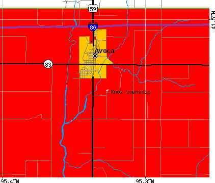 Knox township, IA map