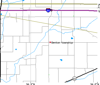 Benton township, IA map