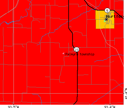 Palmyra township, IA map