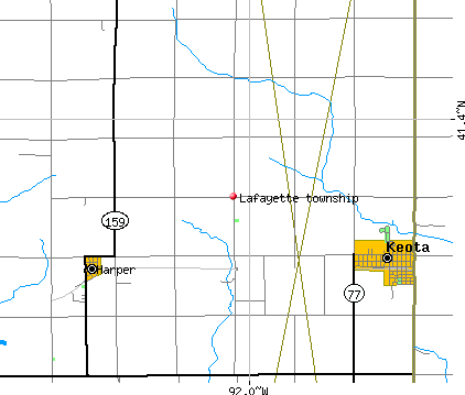 Lafayette township, IA map