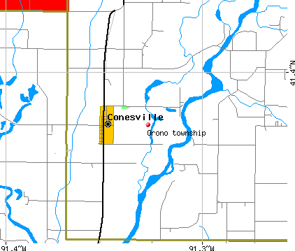 Orono township, IA map