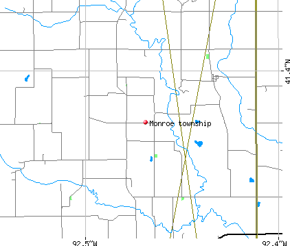 Monroe township, IA map