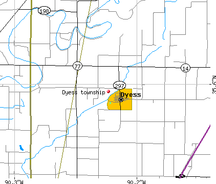 Dyess township, AR map