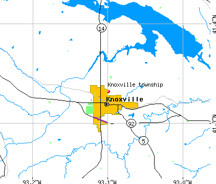 Knoxville township, IA map