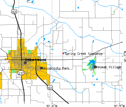 Spring Creek township, IA map