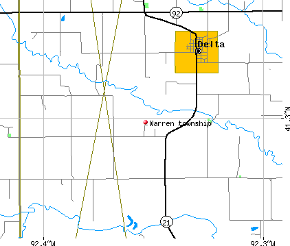 Warren township, IA map