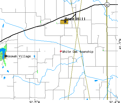 White Oak township, IA map