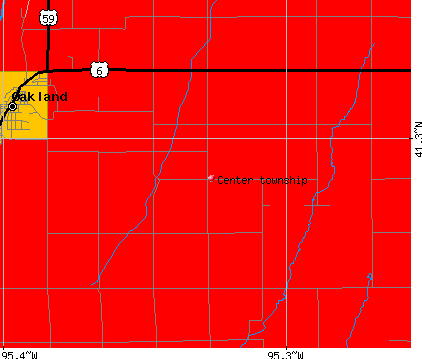 Center township, IA map