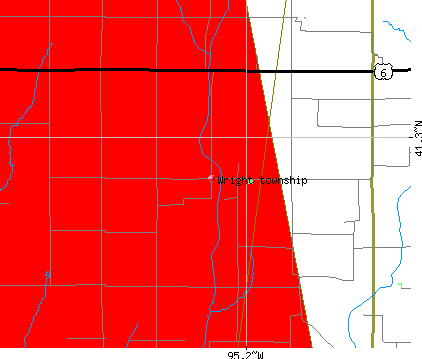 Wright township, IA map
