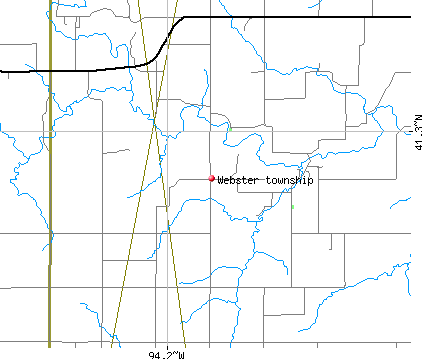 Webster township, IA map