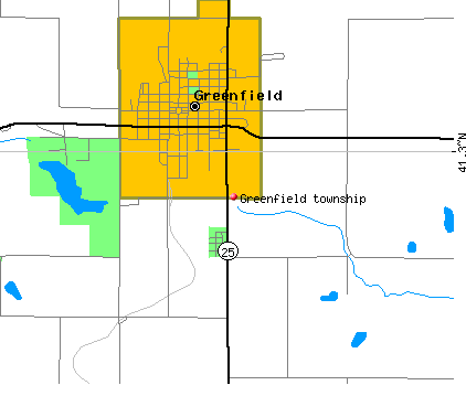 Greenfield township, IA map