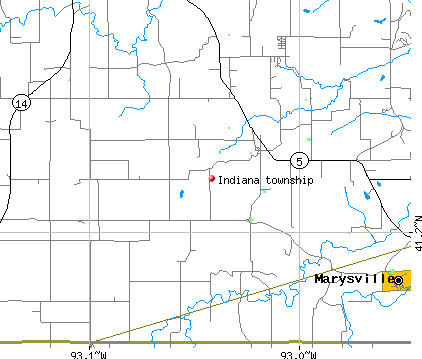 Indiana township, IA map