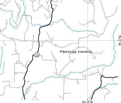 Watalula township, AR map