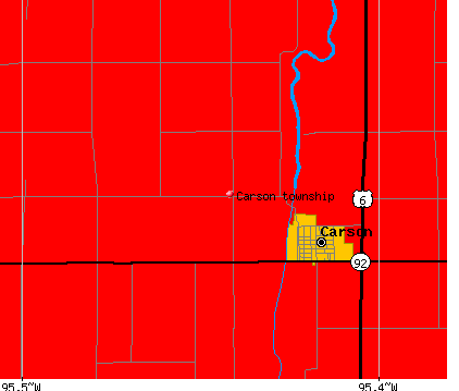 Carson township, IA map