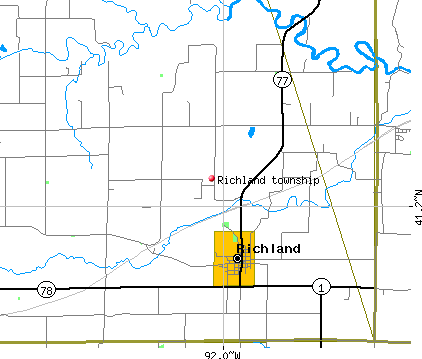 Richland township, IA map