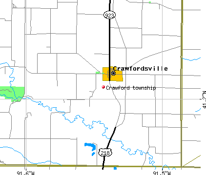 Crawford township, IA map