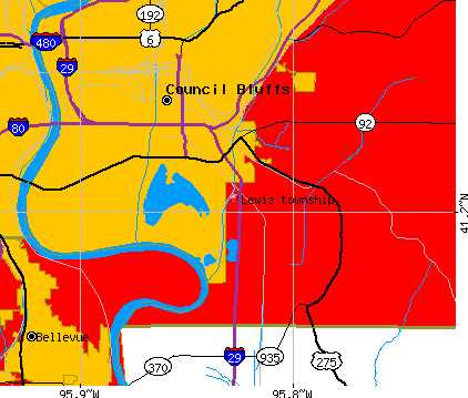 Lewis township, IA map
