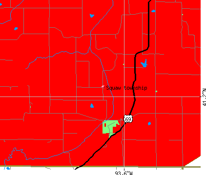 Squaw township, IA map