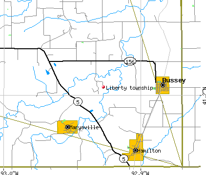 Liberty township, IA map