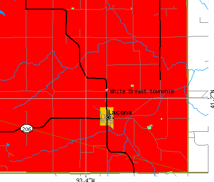 White Breast township, IA map