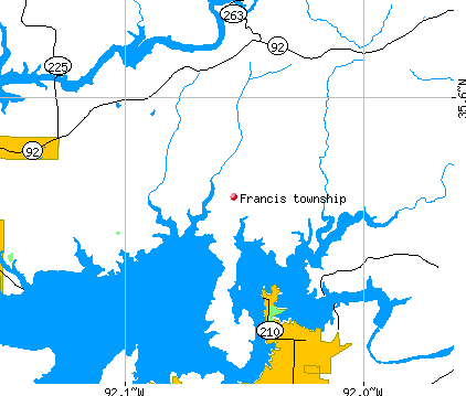 Francis township, AR map
