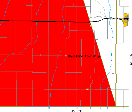 Waveland township, IA map