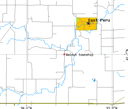 Walnut township, IA map