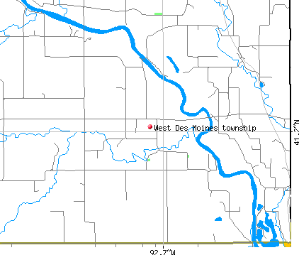 West Des Moines township, IA map