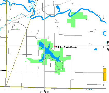 Clay township, IA map