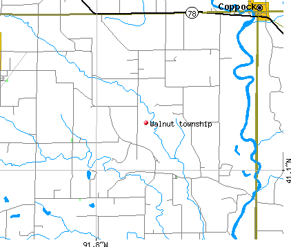 Walnut township, IA map