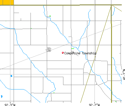 Competine township, IA map