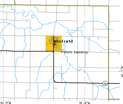 Scott township, IA map