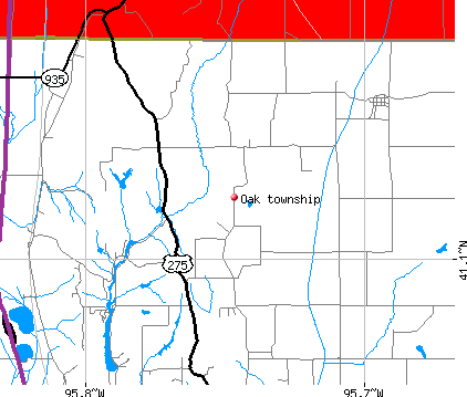 Oak township, IA map