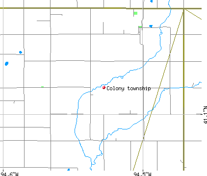 Colony township, IA map