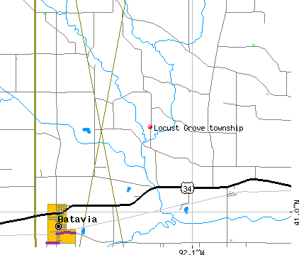 Locust Grove township, IA map