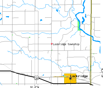 Lockridge township, IA map